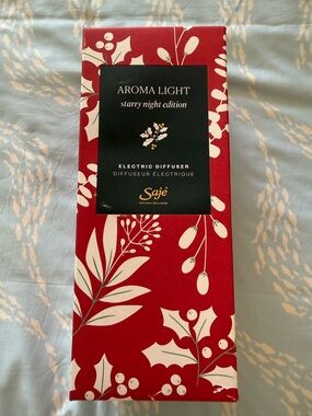 Saje Aroma Light Starry Night Edition Diffuser - Red & White Holiday Design